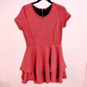 Basil Heart Lola Pink/gray tunic/mini dress